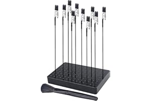 LAMXD Outil de peinture de modèle avec support et 10 pinces crocodiles, pince crocodile avec support de pièce à usiner pour la construction de modèles,Pince à Peinture pour Aérosol avec Support de Base