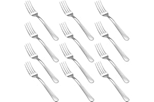 MARVOREM Forchette acciaio inox set forchette lavabile forchetta acciaio inox forchettone da cucina posate forchette forchettine acciaio inox forchette da tavola (12 Pezzi)