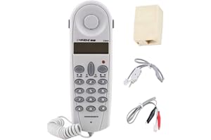 Ecloud Shop® Telephone Phone Line Butt Test Tester Lineman Tool Cable Set(White)