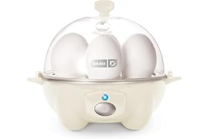 DASH Szybki garnek do jajek, pojemność 7 jajek, jajka na twardo, jajecznica lub omlety, kremowa