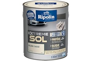 RIPOLIN - Peinture Sol Intérieur & Extérieur Extrême - Haute Résistance - Blanc Cassé - 2,5 Litres