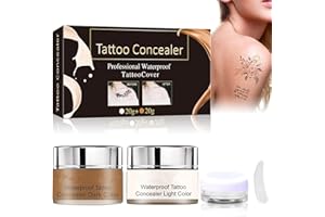 RAKIUTY Tatuaggio Correttore, Correttore per Coprire Tatuaggi, Tattoo Concealer,2025 Correttores Make Up, Correttores Impermeabile,20g+20g