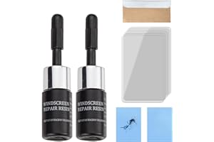 Biglumin 2PCS Kit Riparazione Crepe Vetro,Kit di Riparazione per Parabrezza,Kit Riparazione Parabrezza Auto,Parabrezza Auto Glass Repair Liquido Kit,Windshield Repair-Riparare Le Incrinature e Graffi