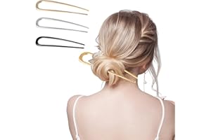 KYSUN 3 francuskie szpilki do włosów, 14 cm, widelec do włosów w kształcie litery U, do grubych włosów, 3 style, francuska spinka do włosów, złota duża spinka do włosów dla kobiet, odpowiednia do stylizacji