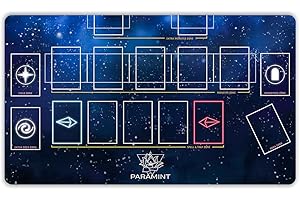 Paramint Stardust, One-Player (Stitched) - For Yugioh Playmat - Compatible with Yu-Gi-Oh, TCG - Master Rule Duel Field Zones, Large 1-Player Card Game Mat - Original Play Mat Art Designs & Accessories