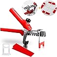Tile Leveling System, 1.5mm Tiles Leveler Spacers, 300PCS 1/16'' Tile Spacer Clips and 100PCS Reusable Tile Wedges and 1PCS Tile Pliers for Floor, Wall Tile Levelling Tool Kits