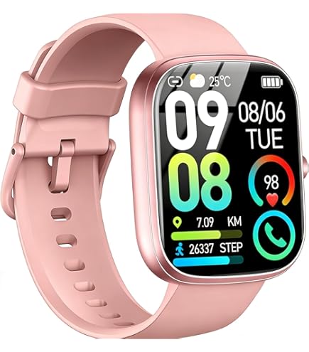 Smart Watch voor dames en heren, 4,9 cm smartwatches beantwoorden/bellen, fitnesshorloge met hartslag/slaapmonitor, 100 sportactiviteitentracker, stappenteller, IP68 waterdichte fitnesstracker voor Smart Watch voor dames en heren, 4,9 cm smartwatches beantwoorden/bellen, fitnesshorloge met hartslag/slaapmonitor, 100 sportactiviteitentracker, stappenteller, IP68 waterdichte fitnesstracker voor