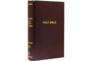 NKJV, Pew Bible, Large Print, Hardcover, Burgundy, Red Letter, Comfort Print: Holy Bible, New King James Version