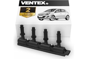 VENTEX® Ignition Coil Pack VXS1701 Compatible with Vauxhall Corsa 2010-2019 1.2 1.4 Astra Mokka