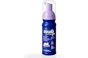 douxo Skin & Coat Spa - Ultra-Safe Mousse sans rinçage et sans Stress pour Chat, 150 ML, nettoie et rafraîchit Le Poil, Laisse Le Pelage Doux, Brillant et agréablement parfumé, respecte la Peau.