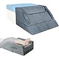 Height Adjustable Leg Elevation Pillow, Ergonomic Memory Foam Leg Support Pillow, for Sleeping, Blood Circulation, Leg Swelling Relief and after Operations, Injuries