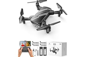 ‎DEERC DEERC D20 Drohne für Kinder mit Kamera HD,Faltbar RC Quadcopter mit FPV Live Übertragung,lange Flugzeit,Gestensteuerung,Flugbahn,Höhenhaltung,One Key Start/Landen,Headless Modus,3D Flips für Anfänger