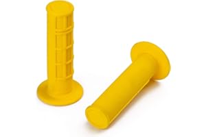 A-PRO SRL Embouts Guidon Poignée Motocross Moto Caoutchouc Scooter Universel A-Pro Jaune