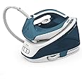 Tefal, Express Essential, Steam Generator Iron, 120g/min Steam Output, Xpress Glide Soleplate, 280 g/min Steam Boost, 5.2-Pump Bars, with Scale Rinsing System, White and Blue, (SV6115)