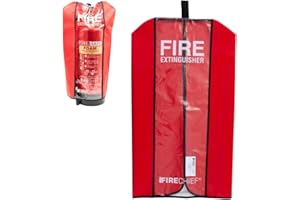 Firechief Medium Fire Extinguisher Cover - Red Cover for 9kg Fire Extinguishers - Workplace Safety - Suitable for Powder, Foam, Water, CO2, Wet Chem and more - RPV3 Model