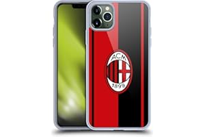 Head Case Designs Licenza Ufficiale AC Milan Rosso E Nero Stemma Custodia Cover in Morbido Gel Compatibile con Apple iPhone 11 PRO Max