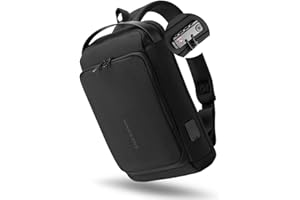 Kingsons Crossbody Bag for Men & Women - Small Casual Travel Day Bag (Light Blue), Black, TSA Lock