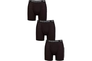 SockShop Lazy Panda Men’s Bamboo Boxer Shorts, Soft and Breathable Boxers, Label-Free Underwear for Everyday Comfort, Environmentally Friendly, Multipack of 3