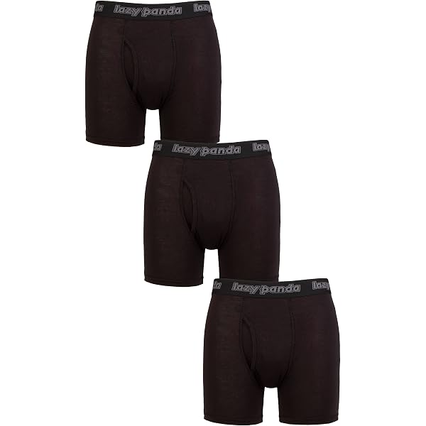 JINSHI Men's Bamboo Boxer Briefs – Soft, Stretch, Breathable, 6-Pack, Tag-Free Comfort - View #9