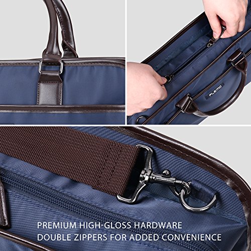 Plemo Laptop Tasche wasserabweisende Business Tragetasche Aktentasche für 13-15,6 Zoll Laptop Notebook Macbook, Marineblau - 6