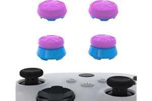 playvital Copri Levette Analogiche per per Xbox Series/One S X Controller,Thumbs PRO Razor Cover Stick Analogici Grip Gommini per Xbox Core Wireless Joystick-Convesso-Viola&Blu