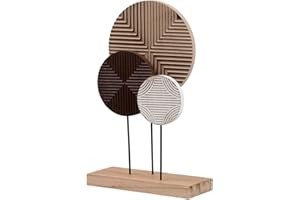 Adda Home Figura Decorativa, Metal/Madera, 25X11X41 CM