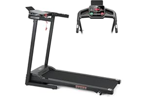 Novonova Cinta de Correr Plegable, Motor silencioso, Cinta De Andar 1-14KM/H, Pantalla LCD multifunción con 12 programas, Cinta Correr Plegable silenciosa, Caminadora Electrica para Casa, 120kg