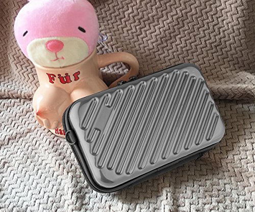 Ctbd Festplatte Tasche Kompakt Schutzhülle Reise Lagerung Tragetasche Tasche Tasche für Handy iPad Zubehör USB Kabel Power Banks Festplatte 2.5 „Portable External Device (Silber) - 5