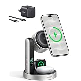 UGREEN MagFlow Pro 3 in 1 Wireless Charger Qi2 25W, Tec Fan | Compatible with iPhone 18-12 Air/Plus/Pro/Max, iWatch 12-6/Ultr