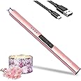 zanmuk Electric Candle Lighter Rechargeable Lighters - USB Rechargeable Plasma Arc Lighters for Candle (Rose Gold)