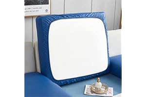 BXFUL Sofa Sitzkissenbezüge wasserdichte Leder Sofakissenbezüge Sofa Kissenbezüge Stretch Rückenlehnen Kissenbezug Couch Sofa Sitzbezug (1-Sitzer,Blau)