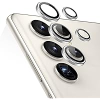 ESR för Samsung Galaxy S24 Ultra kameraskydd, individuellt linsskyddsfilm, reptåligt, ultratunt härdat glas med aluminiumkant