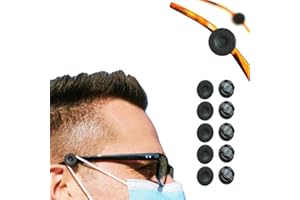 Prevessel Maskenhalter Brille, Maskenhalterung, Rutschfeste Silikon Maskenhalter Brillenträger, Fester Clip an der Brille Elastische Maskenhalterung zur Entlastung der Ohren über Nacken und Hinterkopf