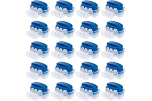 XBOCMY Cable Connectors Pack of 20 for Robotic Lawnmowers, Waterproof Connection Clamps Cable Clamps Wire Connector with Gel Filling for Lawn Robotic Lawnmower Automower Garden Outdoor