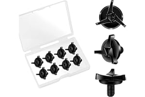 KINBOM 8pcs Motorcycle Helmet Screws, Motorcycle Helmet Visor Screws Helmet Visor Screws Motorcycle Helmet Accessories (Black, Transparent Gasket)