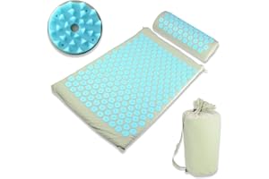 SUN&SIA Sun & Sia – Alfombra y cojín de acupresión para relajación y bienestar – Colchón y almohada con puntos en flor – Alivia el dolor de espalda, relaja los músculos, activa la circulación sanguínea