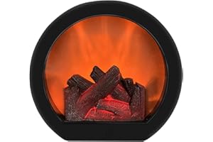 ULAPITHI Kaminlaterne, LED-Tischkamin, Vintage Simulation Kamin Laterne Flammeneffekt Licht Simulations Kamin Licht Flammenloses Dekoratives LED Laternen Nachtlicht Simulations Kamin Licht