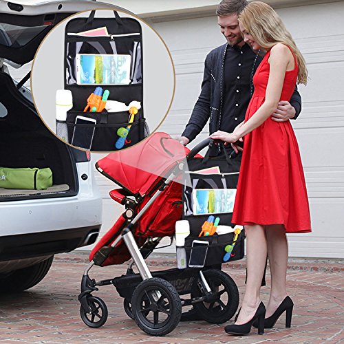 INTEY 1 Stück Wasserdicht Autorücksitzorganizer Multi-Tasche Aufbewahrungstasche in der Reise Rückenlehnenschutz und Auto Rücksitz-Organizer für Kinder - 6