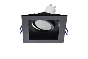 BILL GOFF INC. Faretto LED 8W orientabile incasso 90mm quadrato luci soffitto lampada GU10 230V