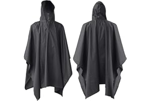 ElifeAcc Waterproof Poncho Multifunctional Rain Poncho Adult Waterproof for Outdoor Activities