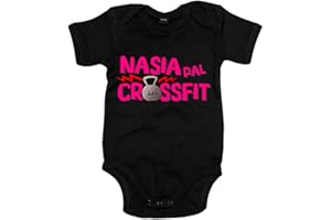 STAMPATS Body bebé nacida para el Crossfit - Negro, Talla única 12 meses