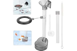 bssmmai Garnelen Futterschale mit Rohr, Futterschale Aquarium, Garnelen Zubehör, Einstellbare Aquarium Futterrohr mit Futterring, Aquarium Futterschale Set