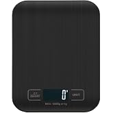 Digita Kitchen Scales, Digital Scales 10 kg &ndash; Accurate Measurement Up to 1 g, Stylized and Slim Food Scale, LCD Display, Tare