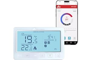 Plikc - Cronotermostato digitale Wifi dual band compatibile con Alexa - Alimentazione a 230V - (Neve PRO W)