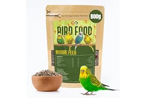 Brandsfinity 800g Premium Bird Feed for Budgies and Shell Parakeets – Nutrient-Rich Bird Food Blend with Essential Seeds for Vibrant Plumage and Energy