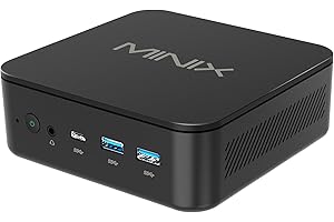 MINIX NGC-NR660 Mini PC, AMD Ryzen 5 6600H, 16 Go DDR5, 512 Go PCIe 3.0 SSD, micro ordinateur de bureau compact Windows 11 Pro, double LAN 2,5 G, triple écran 4K, USB-C 4.0, WiFi 6E pour la maison/le