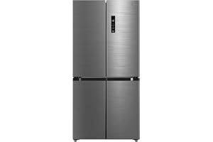 Midea 632L Gross & 474L Net Capacity 4 Door Premium Refrigerator, French Door With MSmart Connect (Wi-Fi), Smart Sensor, Vario Box (3 Temp), Inverter Quattro, Multi-Temperature, Silver MDRF632FIG46AED