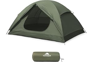 Voyager 2 Man Tent - Waterproof, Windproof, Quick Setup, Spacious 2-Person Camping Tent, Durable, Lightweight Outdoor Shelter, Ideal for Hiking, Backpacking, Camping- 225x135x110cm