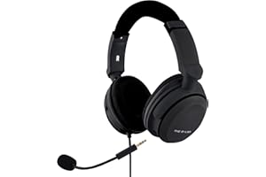 The G-Lab Korp Carbon Casque Gaming - Micro Casque Gamer avec Basses Renforcées, Microphone Détachable, Confortable et Léger - Compatible Xbox One PC PS5 Switch Smartphone (Noir) - New