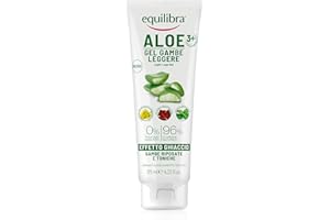 equilibra Corpo, Aloe Gambe Leggere Gel, Gel Fresco a Base di Aloe Vera e Aloe 3+, Effetto Ghiaccio, Favorisce Circolazione Gambe Con Stress del Microcircolo, Dona Sollievo e Benessere, 125 ml